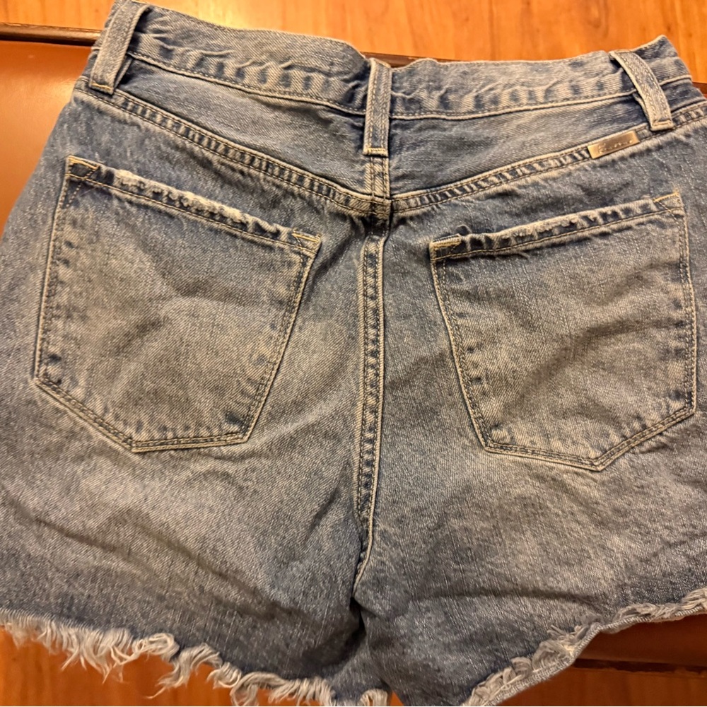 KanCan Medium Blue Distressed Denim Shorts - Picture 2 of 4